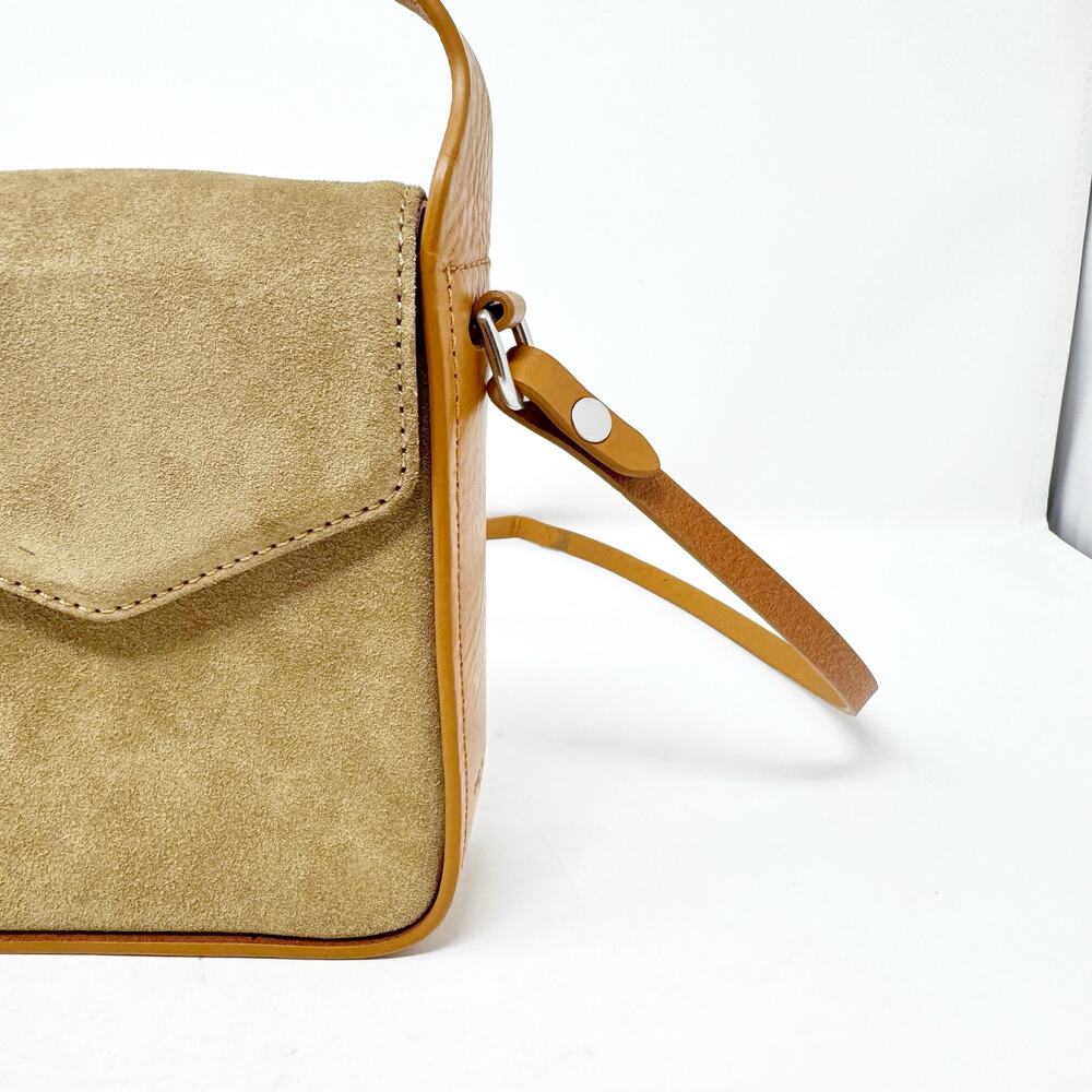 Rag & Bone Journee Suede Leather Crossbody Bag Tan Beige Mini - Picture 4 of 12